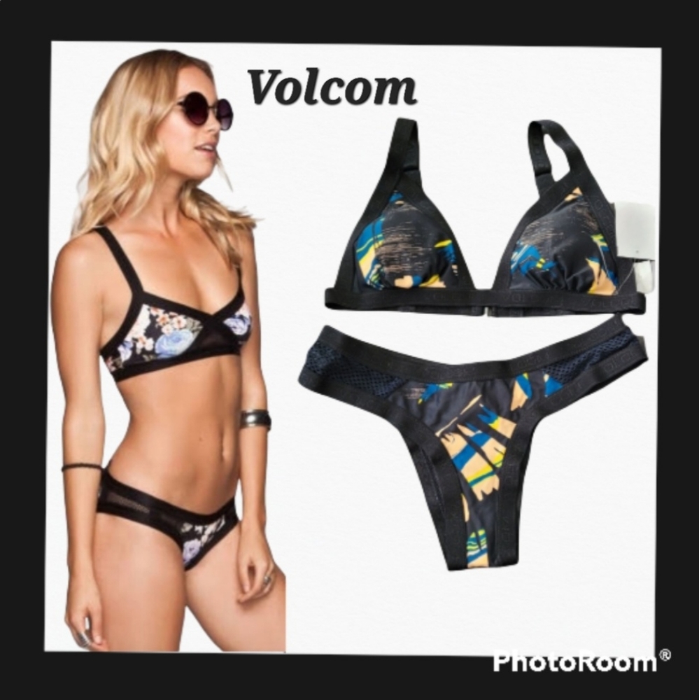 NEW VOLCOM LOST MARBLES BIKINI SWIMSUIT